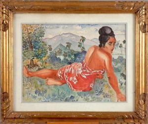 MARCHAND P 1900-1900,Tahitienne allongée,1933,Millea Bros US 2007-11-25
