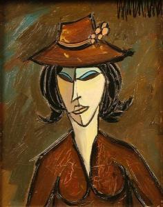 MARCHAND Philippe 1900-1900,Woman with a brown hat,Bonhams GB 2010-10-24