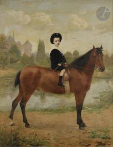 MARCHAND Pierre,Jeune garçon sur un cheval,1894,Ader FR 2019-04-10