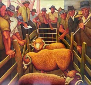 MARCHANT Bob 1938,The Auction of Fine Merino Rams,1998,Theodore Bruce AU 2023-05-15