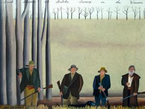 MARCHANT ROBERT 1938,Duck Shooters at Buloke Swamp in the Wimmera,1988,Leonard Joel AU 2019-03-26