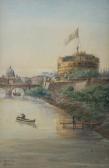 MARCHETTI G 1885-1912,Roma, approdo sul Tevere a Castel Sant’’Angelo,Bloomsbury Roma IT 2012-05-23