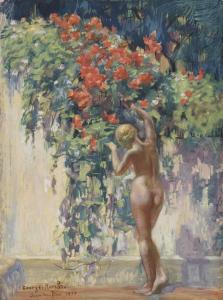 MARCHOU Georges 1898-1984,Jeune fille cueillant des fleurs,Digard FR 2024-02-20