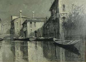 MARCO foscarini 1900-1900,Venetian canal scene,Eastbourne GB 2016-03-10