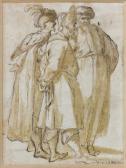 MARCOLA Giovan Battista 1711-1780,Trois orientaux en pied Plume et encrebr,Baron Ribeyre & Associés 2010-12-03