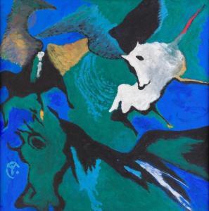 MARCON Charles 1920-2019,Composition aux animaux,1988,Ader FR 2023-10-04