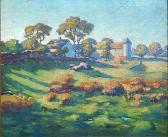 MARCUS Peter 1889-1934,Landscape with Farm,1918,Rachel Davis US 2014-10-25