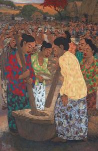 MARDIJANTO RUDY 1967,Menumbuk Padi (Pounding Rice),2009,Henry Butcher MY 2023-03-19