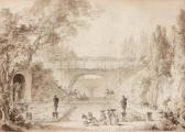 MARECHAL Jean Baptiste 1779-1824,Vue animée d\’un parc,Daguerre FR 2018-10-22