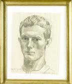 MARENT Franz 1895-1918,Portrait Zeichnung eines jungen Mannes,Galerie Koller CH 2005-08-08
