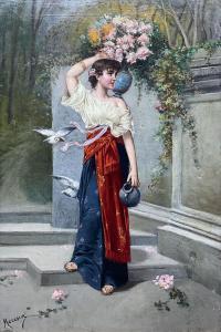 MARESCA G,Full Length Portrait of a Young Woman in Classical,David Duggleby Limited 2022-09-03
