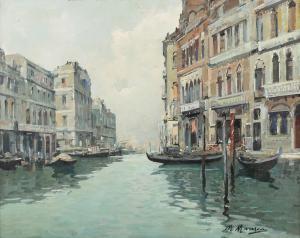 MARESCA Mario 1877-1959,Venetian Canal Scene,1960,Tooveys Auction GB 2023-05-17