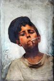 MARESCA S 1800-1900,Shoulder length portrait study of a young boy smok,Canterbury Auction 2014-12-02