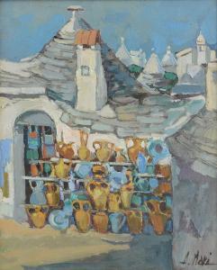 MARI Aldo 1913-1988,Mercatino a Alberobello,1972,Meeting Art IT 2025-03-19