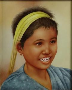MARIA SALDARRIAGA 1954,Young Girl With Headband,Kodner Galleries US 2015-08-26
