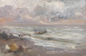 MARIANI Pompeo 1857-1927,Ritorno dalla Pesca, Bordighera,1908,Christie's GB 2017-12-14