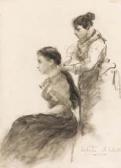 MARIANI Pompeo 1857-1927,Zelata al sabato(Donna che pettina),Finarte IT 2007-11-21