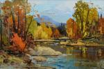 MARICH Gordon, Geza 1913-1985,Autumn stream,Walker's CA 2018-10-17