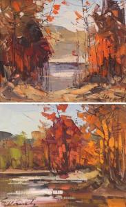 MARICH Gordon, Geza 1913-1985,Untitled, Autumn Landscapes,Hodgins CA 2022-08-08