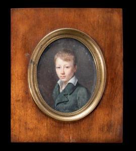 MARICOT Jeanne Alexandre 1789-1848,Portrait de jeune garçon en redingote v,1820,Binoche et Giquello 2018-11-23