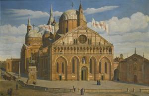 MARIE PERROT Antoine 1787-1849,PADUA, A VIEW OF THE BASILICA OF SAINT ANTONY,Sotheby's GB 2015-10-27