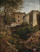 MARIE Raoul Edmond 1850,Vue d'un village avec un cours d'eau,Millon & Associés FR 2008-06-18