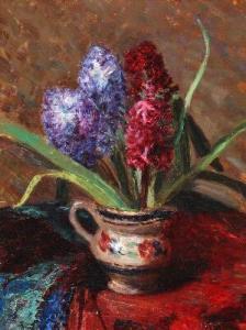 MARIE SMITH Olga 1866-1930,Still-life with hyacinths,Bruun Rasmussen DK 2020-06-30