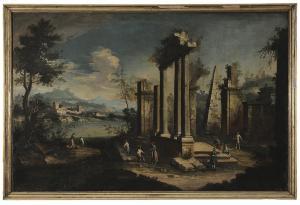 MARIESCHI Michele 1710-1743,Capriccio View of Ruins,Brunk Auctions US 2014-03-15