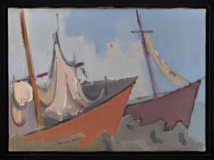 MARIL Herman 1908-1986,Inlet and Boats,1959,Eldred's US 2023-07-28