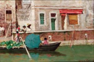 MARIN Giovanni 1800-1800,A market boat in Venice,Christie's GB 2000-04-06