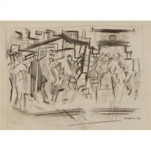 MARIN John 1870-1953,Figures Downtown, New York City,1932,Phillips, De Pury & Luxembourg 2017-04-18