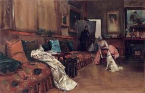 MARIN Y MOLINAS Adolfo 1800-1900,L'intérieur du peintre,Aguttes FR 2007-03-30
