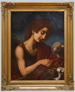 MARINARI Onorio 1627-1715,ST. JOHN THE BAPTIST WITH LAMB,Stair Galleries US 2016-10-29