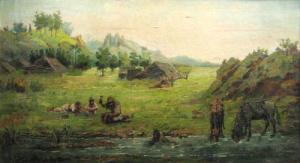 MARINESCU Dumitru 1845-1923,"Satra",1893,Alis Auction RO 2012-10-23