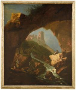 MARINI Antonio Maria 1668-1725,Paesaggio con arco roccioso,Meeting Art IT 2023-05-06