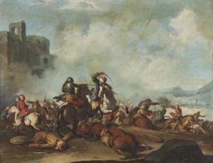 MARINI Antonio Maria 1668-1725,Scena di battaglia tra cristiani e turchi,Capitolium Art Casa d'Aste 2023-12-13