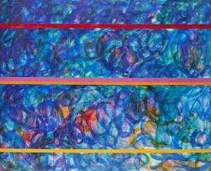 MARINI Graziano 1957,Abstract composition in blue,1988,Rosebery's GB 2020-10-17