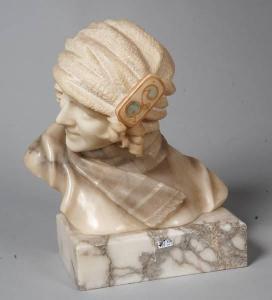 MARINI Leonardo 1730-1797,Buste de jeune fille au chapeau,VanDerKindere BE 2013-01-15