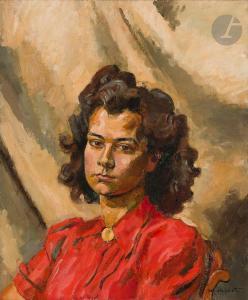 MARINOT Maurice 1882-1960,Portrait d\’Annie,1941,Ader FR 2023-04-25