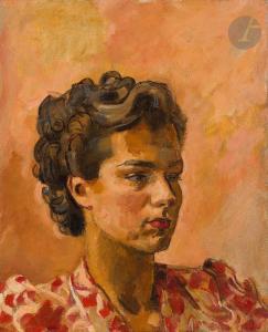MARINOT Maurice 1882-1960,Portrait de Annie,1942,Ader FR 2023-04-25