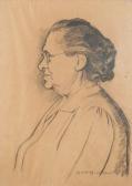 MARINOT Maurice 1882-1960,Portrait de profil de Madame Lagoguey,1947,Piasa FR 2012-05-11