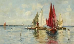 MARION Francois P.E 1873,"Segelschiffe in der Lagune von Venedig",Palais Dorotheum AT 2012-11-14