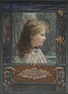 MARION Pierre Francois Eugene,Jeune fille de profil dans un Encadre,1894,Pescheteau-Badin 2011-05-13