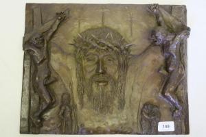 Marione,Christ with a crown of thorns, flanked by two thieves,Crow's Auction Gallery GB 2018-03-14