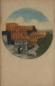 MARIONI Federico 1866-1938,Colosseo e Arco di Tito,Galleria Pananti Casa d'Aste IT 2023-05-16