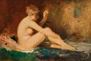MARIOTON Jean Alfred 1864-1903,Seated female nude,im Kinsky Auktionshaus AT 2020-06-23