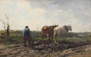 Maris Jacob 1837-1899,The plough team,1896,Venduehuis NL 2023-11-14