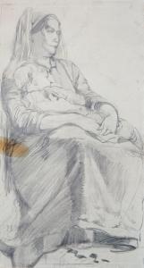MARIS Willem Matthijs 1872-1929,A seated mother with a child on her lap,Venduehuis NL 2018-05-30