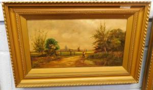 MARJORAM WILLIAM 1859-1928,Norfolk landscape with figure,Keys GB 2019-08-28