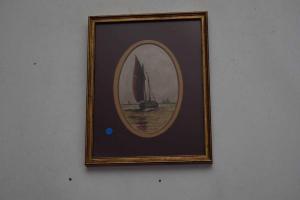 MARJORAM WILLIAM 1859-1928,Sail Boat in coastal waters,Keys GB 2021-11-12